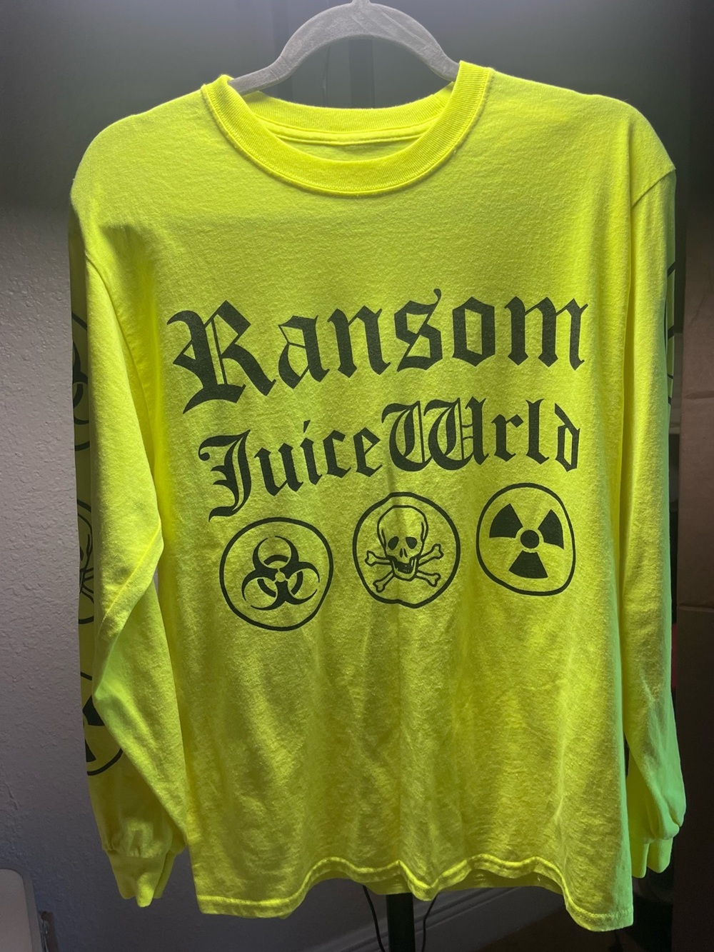 Ransom Neon Yellow Kids Long Sleeve Graphic Tee